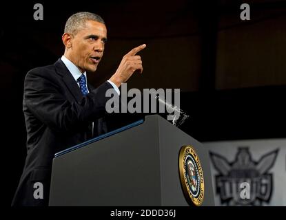 KEIN FILM, KEIN VIDEO, KEIN Fernsehen, KEIN DOKUMENTARFILM - Präsident Barack Obama spricht am Donnerstag, 9. Mai 2013, an der Manor New Technology High School in Manor, Texas, USA. Foto von Rodolfo Gonzalez/Austin American-Statesman/MCT/ABACAPRESS.COM Stockfoto