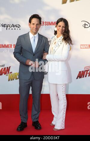 Paul Rudd und Evangeline Lilly bei der Premiere von ‘Ant-man et La Guepe’ im Disneyland Paris in Marne la Vallée, Frankreich am sonntag, 14. Juli 2018. Foto von Jerome Domine/ABACAPRESS.COM Stockfoto