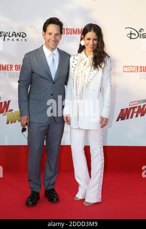 Paul Rudd und Evangeline Lilly bei der Premiere von ‘Ant-man et La Guepe’ im Disneyland Paris in Marne la Vallée, Frankreich am sonntag, 14. Juli 2018. Foto von Jerome Domine/ABACAPRESS.COM Stockfoto