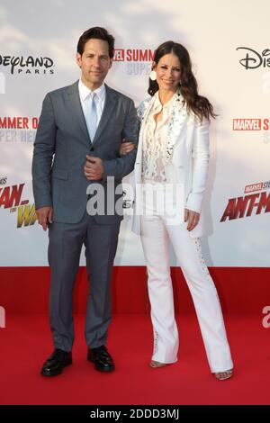 Paul Rudd und Evangeline Lilly bei der Premiere von ‘Ant-man et La Guepe’ im Disneyland Paris in Marne la Vallée, Frankreich am sonntag, 14. Juli 2018. Foto von Jerome Domine/ABACAPRESS.COM Stockfoto