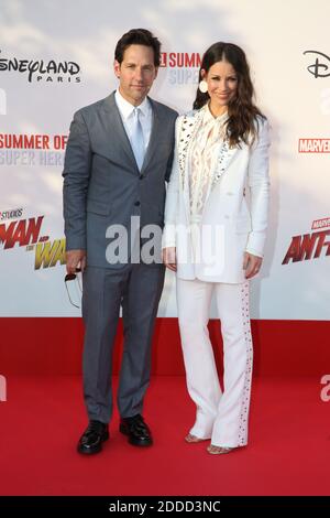 Paul Rudd und Evangeline Lilly bei der Premiere von ‘Ant-man et La Guepe’ im Disneyland Paris in Marne la Vallée, Frankreich am sonntag, 14. Juli 2018. Foto von Jerome Domine/ABACAPRESS.COM Stockfoto