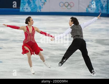 KEIN FILM, KEIN VIDEO, KEIN TV, KEIN DOKUMENTARFILM - die Japanerin Cathy Reed und Chris Reed treten während des Eistanz-Kurztanzprogramms der Mannschaftspaare im Eisberg Skating Palace bei den Olympischen Winterspielen in Sotschi, Russland, Samstag, 8. Februar 2014 auf. Foto von Harry E. Walker/MCT/ABACAPRESS.COM Stockfoto