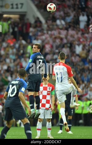 Frankreich gegen Kroatien beim Finale der FIFA Fußball-Weltmeisterschaft 2018 im Luzhniki-Stadion am 14. Juli 2018 in Moskau, Russland. Foto von Lionel Hahn/ABACAPRESS.COM Stockfoto