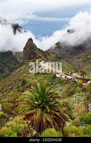 Spanien, Provinz Santa Cruz de Tenerife, Masca, abgeschiedenes Dorf in Macizo de Teno Range Stockfoto