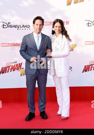 Paul Rudd und Evangeline Lilly bei der ANT-MAN and the Wasp (Ant-man et La Guepe) Premiere im Disneyland Paris in Marne La Vallee, Frankreich am 14. Juli 2018. Foto von Alain Apaydin/ABACAPRESS.COM Stockfoto