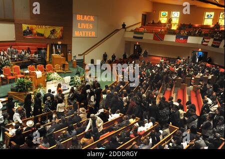 KEIN FILM, KEIN VIDEO, KEIN TV, KEIN DOKUMENTARFILM - Trauerdienste für Freddie Gray finden in der New Shiloh Baptist Church am Montag, 27. April 2015 in Baltimore, MD, USA statt. Foto von Amy Davis/Baltimore Sun/TNS/ABACAPRESS.COM Stockfoto