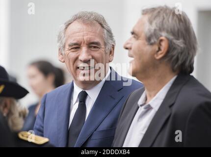 François Bayrou während der Einweihung des neuen touristischen Gebietes am Observatorium Pic du Midi in den Pyrenäen bei La Mongie in Bagneres-de-Bigorre, am 26. Juli 2018. Foto von ELIOT BLONDT/ABACAPRESS.COM Stockfoto