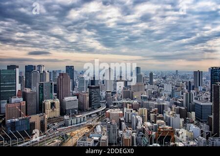 Osaka City Panorama in Japan