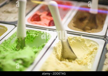 Miami Beach Florida, Normandy Village Marketplace, Verkauf von Eisdielen, Stockfoto