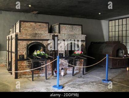 Sztutowo, Polen - 5. September 2020: Krematoriumöfen im ehemaligen Konzentrationslager Nazi-Deutschland, Stutthof, Polen Stockfoto