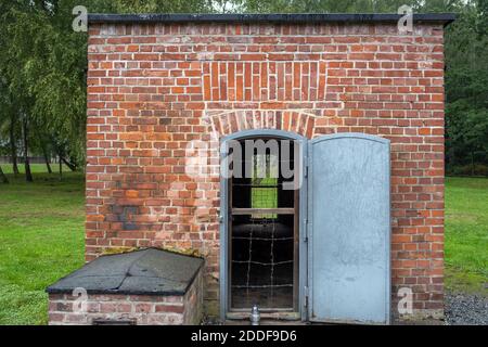 Sztutowo, Polen - 5. September 2020: Gaskammer im ehemaligen Konzentrationslager Nazi-Deutschland, Stutthof, Polen Stockfoto