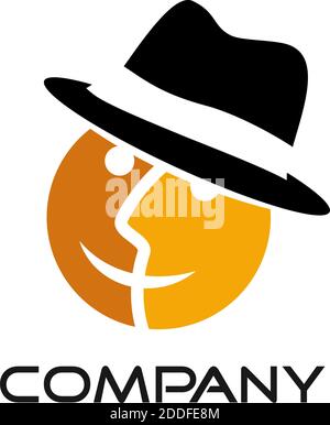 Vektor doppelseitig mit Hut Stock Vektor