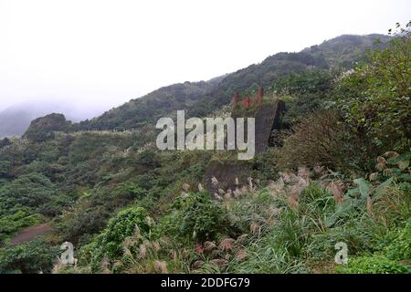 Jinguashi Geopark in der Nähe von Jiufen alte Straße in Taipei Taiwan, ein beliebtes Touristenziel und lokales Ziel Stockfoto