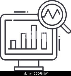 Fiskalpolitik Symbol, lineare isolierte Illustration, dünne Linie Vektor, Web-Design-Zeichen, skizzieren Konzept Symbol mit editierbaren Kontur auf weißem Hintergrund. Stock Vektor