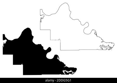 Pawnee County, Oklahoma State (U.S. County, United States of America, USA, U.S., US) Kartenvektordarstellung, Scribble Sketch Pawnee Map Stock Vektor