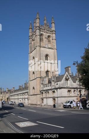 Magdalen College an der Oxford High Street in England, Teil der Oxford University, aufgenommen am 15. September 2020 Stockfoto