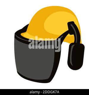 Helm des Holzfällers, Vektor-Illustration, flacher Stil Stockfoto