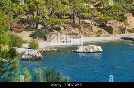 Türkische Riviera. Kumluca Bezirk der Provinz Antalya an der Mittelmeerküste der Türkei Stockfoto