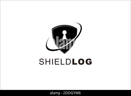 Inspiration Logo Schild Security Shield Stockfoto