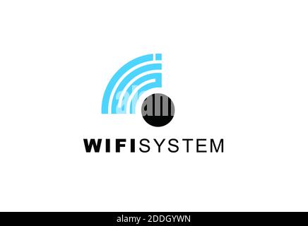 Kreative Logo Symbol WiFi Signal Vorlage Stockfoto