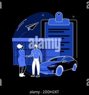 Vektorgrafik abstraktes Konzept des Händlerbetriebs. Stock Vektor