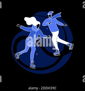 Skating abstraktes Konzept Vektor Illustration. Stock Vektor