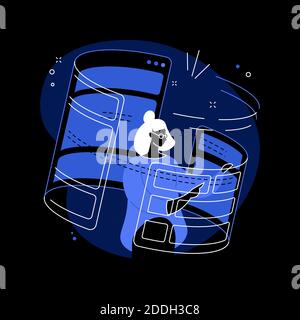 CMS-Entwicklung abstrakte Konzept Vektor-Illustration. Stock Vektor