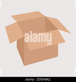 Karton, Vektorgrafik, flacher Stil, Profilansicht Stockfoto