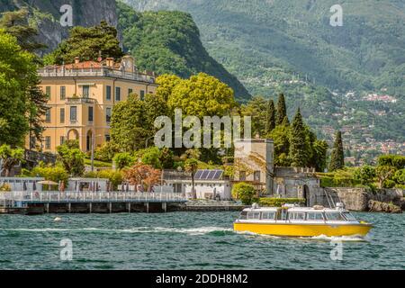 Villa Margherita an der Waterfront von Cadenabbia am Comer See, gesehen vom Genfer See, Lombardei, Italien Stockfoto