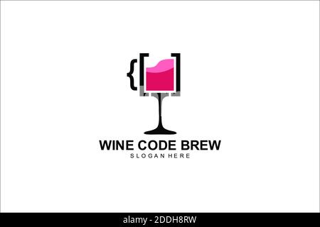 Bier Code Logo Design Bar Codierung einfach Stockfoto