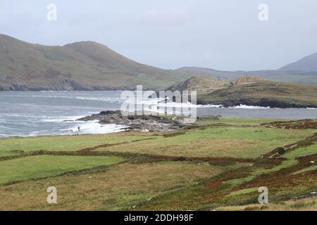 Ein schöner Blick auf den Leuchtturm von Valentia am Cromwell Point Feighmean Irland Stockfoto