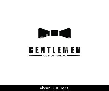 Gentleman Icon, Illustration Logo Konzept für Herrenmode Boutique Stockfoto