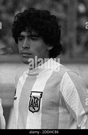 Datei Foto vom 19-05-1980 des argentinischen Fußballers Diego Maradona Stockfoto