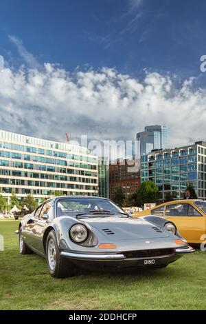 1972 Dino 246 GT Ferrari beim London Concours Stockfoto