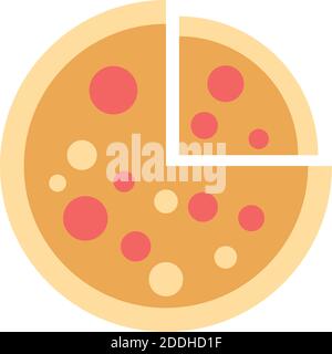 Isolierte Pizza Lebensmittel Lieferung schnell Symbol- Vektor Stock Vektor
