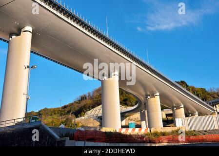 Die neue Autobahnbrücke (san giorgio) genua italien Stockfoto