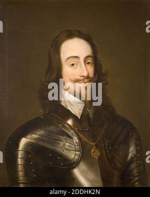 King Charles I, 1770 nach Sir Anthony van Dyck, Rüstung, Ölgemälde, King Charles I, Portrait, Männlich, Bearded, Royal Stockfoto