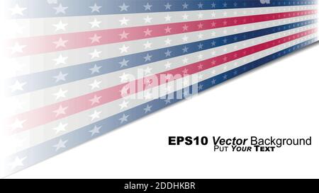 EPS10 Vektorhintergrund basierend auf der amerikanischen Flagge. Geben Sie Ihren Text ein. Perfekt für jeden Einsatz. Stock Vektor