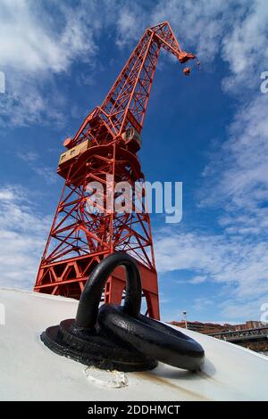 Berühmte Kran namens Carola, Bilbao, Biskaya, Baskenland, Euskadi, Euskal Herria, Spanien, Europa Stockfoto