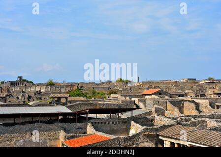 Ruinen der antiken römischen Stadt Pompeji Italien, wurde zerstört und mit Asche nach dem Vesuv Ausbruch im Jahre 79 n. Chr. begraben Stockfoto