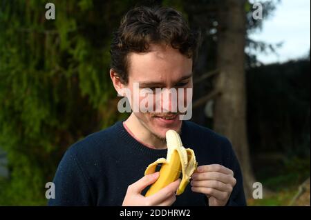 Naschen der gesunden way.organic Früchte Stockfoto