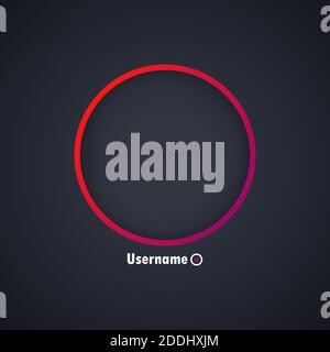Avatar-Rahmen. Social Media instagram Konzept. Live Stories Benutzer Video Streaming. Vektor auf isoliertem Hintergrund. EPS 10. Stock Vektor