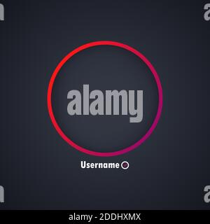 Avatar-Rahmen. Social Media instagram Konzept. Live Stories Benutzer Video Streaming. Vektor auf isoliertem Hintergrund. EPS 10. Stock Vektor