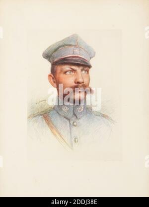 Die Alliierten: Polen: Infanterie Adjutant, Szablinski Tadeusz von Krakau Eugene Burnand (gest.1921) Fotowiedergabe, Bildende Kunst, Europa, Zeichnung, Rahmen, Soldat, Militär, Sozialgeschichte, Streitkräfte, Krieg, Arbeiten auf Papier Stockfoto