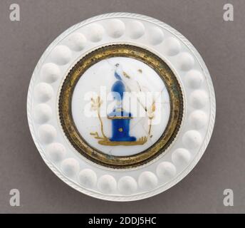 Perle und Glas Knopf, 1770-1800, hergestellt in Birmingham Stockfoto