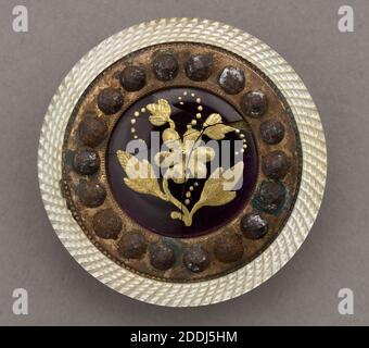 Pearl und gilt Metal Button, 1770-1800, hergestellt in Birmingham Stockfoto