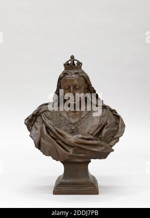 Büste von Königin Victoria im Alter von 1892-1901 Edward Onslow Ford (gest.1901), Skulptur, Büste, Metall, Bronze, Royal, Queen Stockfoto