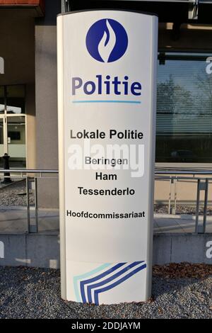 Abbildung Bild zeigt die Polizeistation in Beringen, Mittwoch, 25. November 2020. BELGA FOTO YORICK JANSENS Stockfoto