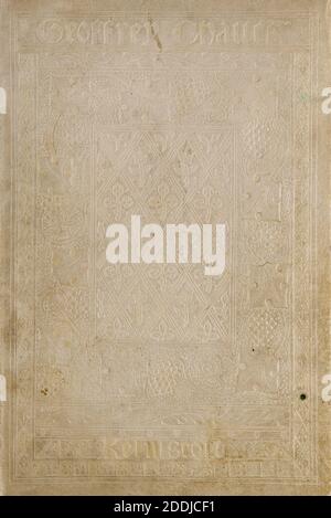 Der Kelmscott Chaucer, die Werke von Geoffrey Chaucer Jetzt neu aufgedruckt, Pre-Raphaelite Stockfoto