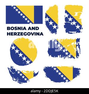 winkte Bosnien und Herzegowina Flagge. Bosnien Herzegowina Flagge auf  Fahnenstange. Vektor Emblem von Bosnien und Herzegowina 30200658 Vektor  Kunst bei Vecteezy